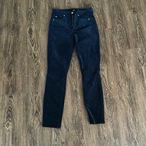 Gap Velvet skinny black pants